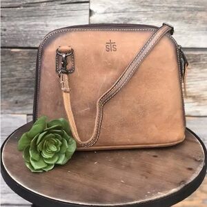 Genuine leather cross body STS bag